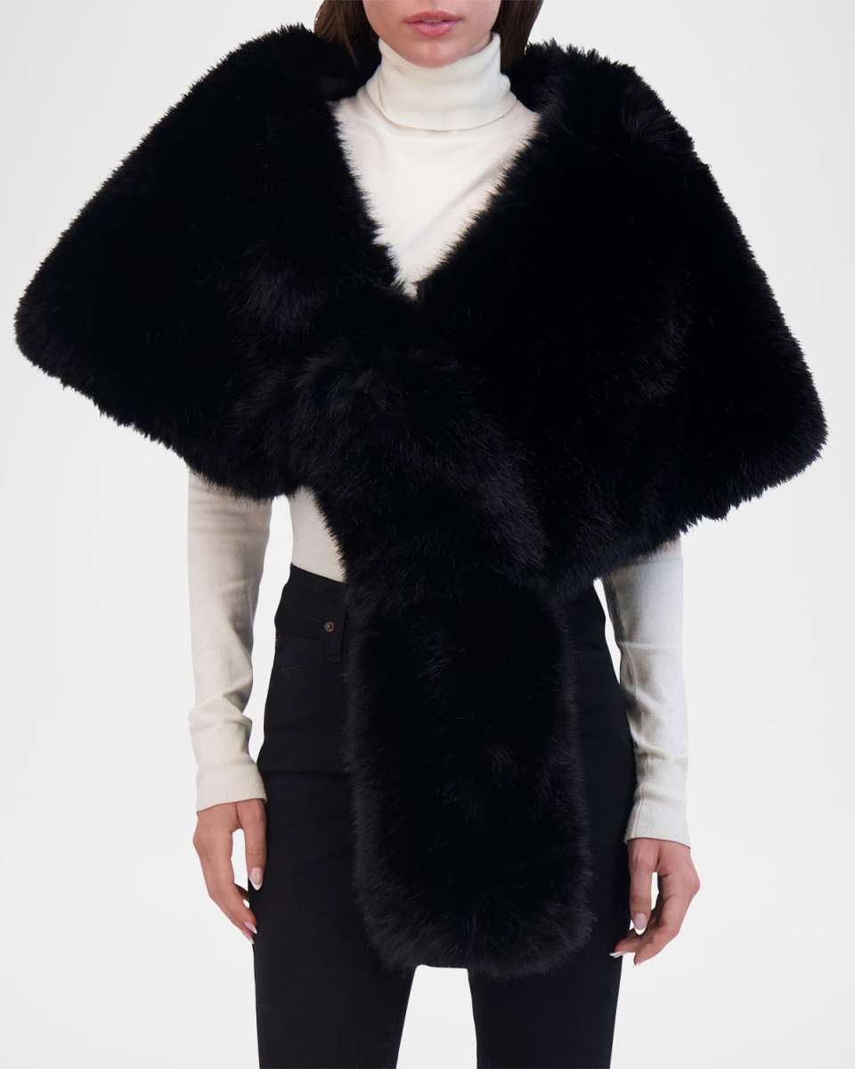 Fox-Like Faux Fur Stole
